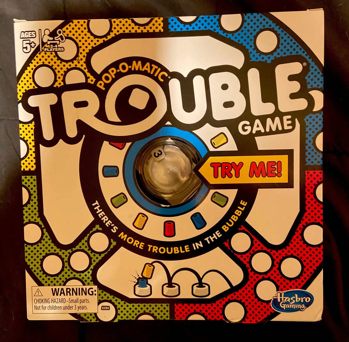 Hasbro Gaming Trouble Board Game, 2-4 Players - For Kids 5 Years