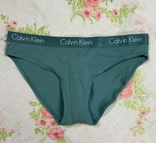 Woman's Calvin Klain Brand Logo Waistband Bikini Brief Cotton Panties Sz M
