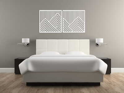 3D DECORATIVE GEOMETRIC PANELS, MODERN WALL DECORATION, WHITE
