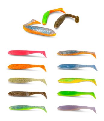 IRON CLAW MOBY - Slim Jim Non Toxic 10cm -16cm, 10 Farben Softbait Gummifisch