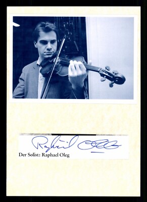 Raphael Oleg Französischer Geiger Original Signiert ## BC G 36967