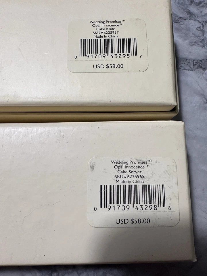 12英寸Lenox 'Opal Innocence'婚礼蛋糕切片机/服务器不锈钢刀片全新带盒 — 第 3/3 张图片