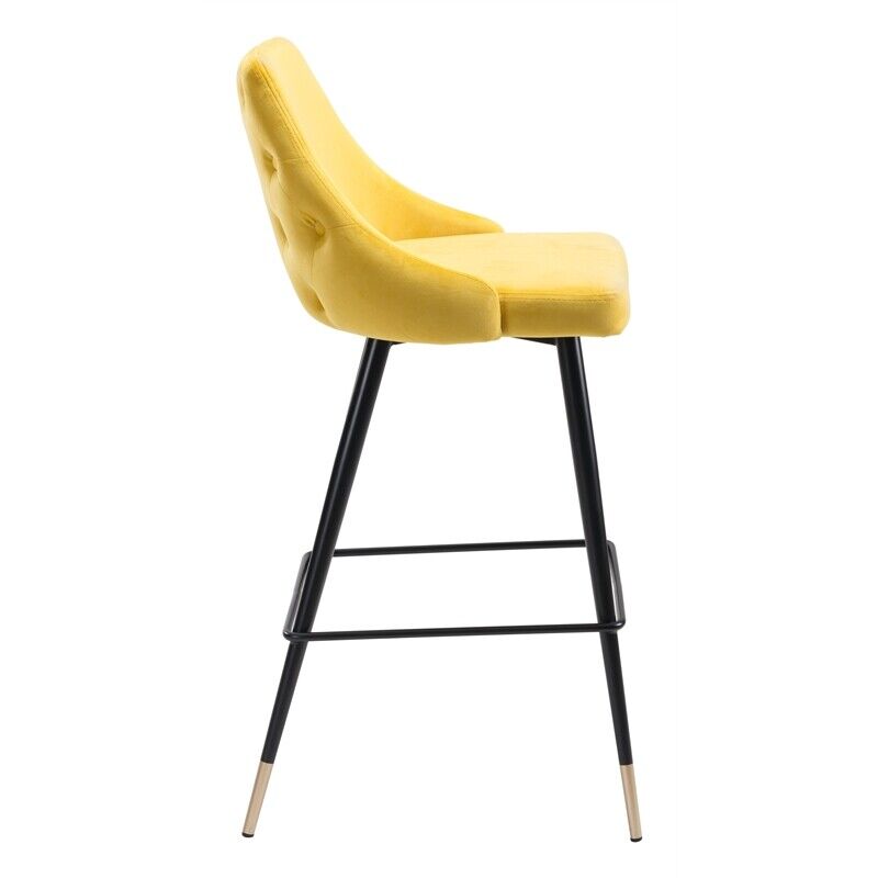 Piccolo Bar Chair Yellow Velvet