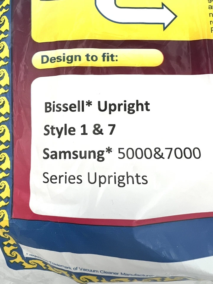 Clean Fairy Bissell Upright 1 & 7 Samsung 5000 7000 Vacuum 10 Bags NIB - Image 3 of 3