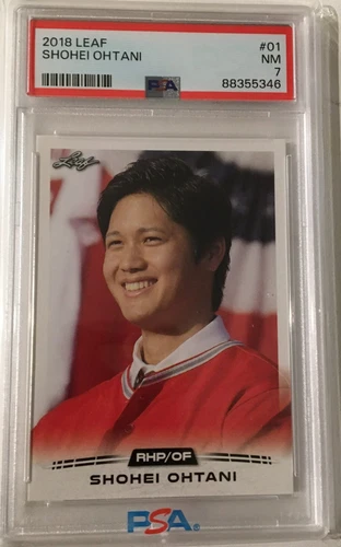 2018 Leaf PSA 7 Shohei Ohtani Los Angeles Angels Rookie Card #01