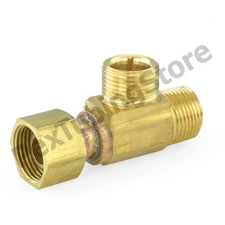 3/8" OD Tube (Lead-Free) Brass Compression Max Swivel Tee Fitting