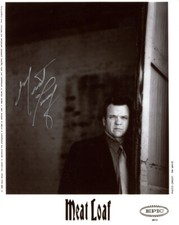 MEAT LOAF SIGNED 8x10 PHOTO OFFICIAL EPIC RECORD PROMO PHOTO RARE BECKETT BAS