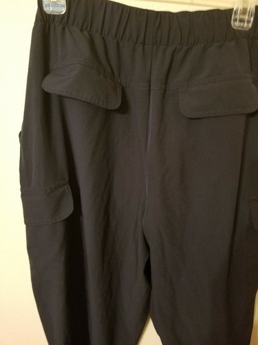 faded glory boy Y size 18 blue orange trim snap cargo pockets zip polyester 26W - Picture 3 of 12