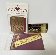 Lot of 3 Dreamweaver TSC Designs Embossing Stencils - Birthday Celebration