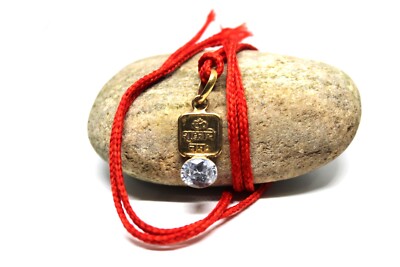 SHUKRA VENUS YANTRA MANTRA ZIRKON ANHÄNGER HALSKETTE EDELSTEIN NEUN PLANETEN MIT KORDEL OM