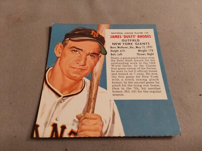 how much is tobacco in rhodes 1955 Red Man Tobacco All Star Team Baseball No 22 James Dusty Rhodes