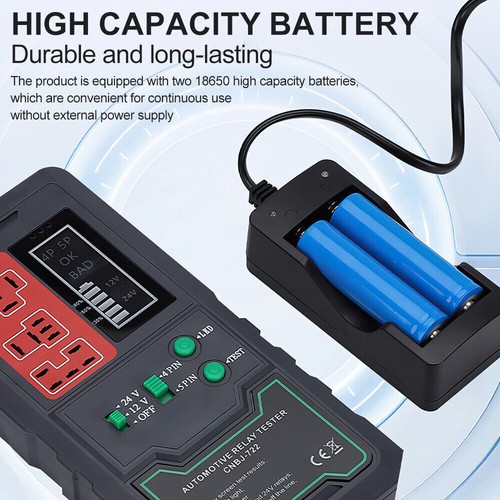 Car 12V/24V Relay Tester Auto Diagnostic Tools Electronic Relay Tester AU R3I8 - Picture 6 of 12