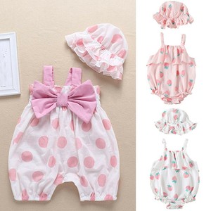strawberry romper for baby girl