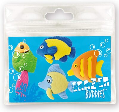 Erazer Buddiez - Reef Fish from . Fish Rubber Animal Erasers for Kids. Cute eras