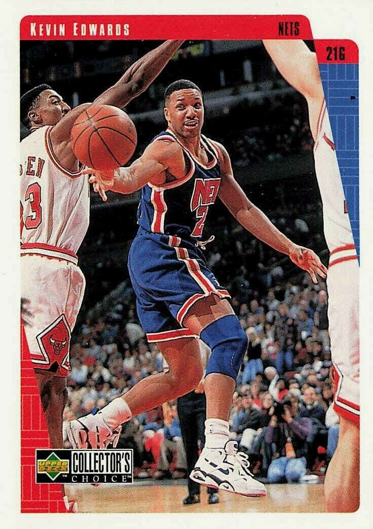 1997-98 Collector's Choice New Jersey Nets Basketball Card #85 Kevin Edwards
