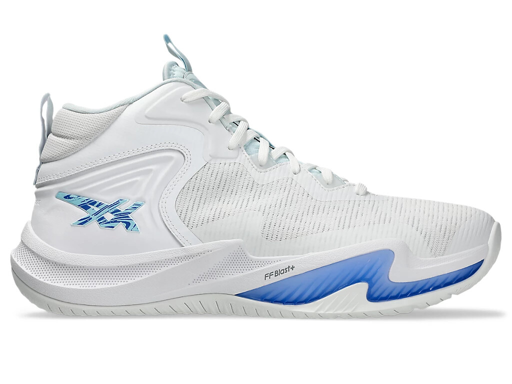 ASICS NOVA SURGE 3 1061A048 100 White Bright Cyan Basketball ASICS NOVA SURGE 3 1061A048 100 White Bright Cyan Basketball
