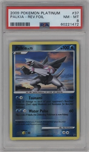 2009 Pokemon Platinum Palkia Reverse Holo Foil #37 PSA 8 NM