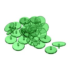 50 Pack Golf Ball Marker 24mm Round Transparent Flat Position Mark Places Green