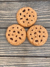 Play Food Chocolate Chip Cookies Lot of 3 Pretend Play Dessert
