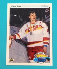 1990-91 Upper Deck Young Guns RC #526 Pavel Bure Canucks HOCKEY Card Q9