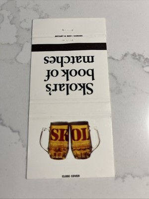 Skol Lager Beer Scotland Brewery Matchbook Cover