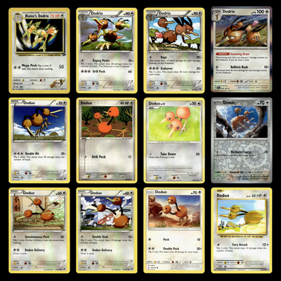 12x Blaines Dodrio Lot Dodrio Doduo 32.0 Gym Challenge Pokemon