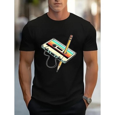 80s Cassette Tape Graphic T-Shirt Retro Music Tee