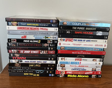 Empty DVD Storage Cases with Artwork Some with Cover Sleeves Lot of 31