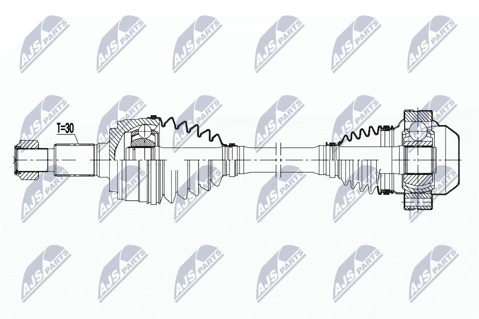 Nty Driveshaft For Porsche Cayenne 10- /Front,L=R - Image 4