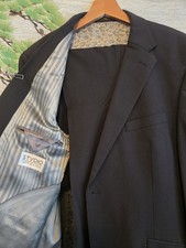 Jeff Banks Studio Black Wool 2-Piece Suit 42ins Chest. 36ins Waist, Regular Fit.