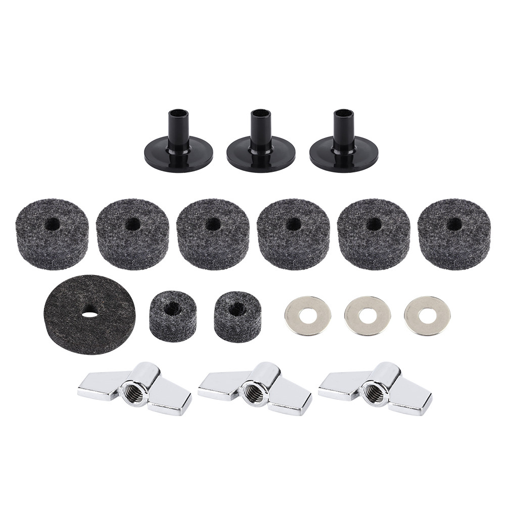 Drum Felt Washer Pad Plastic Cymbal Stand Sleeve Replacement Parts Set With HEN