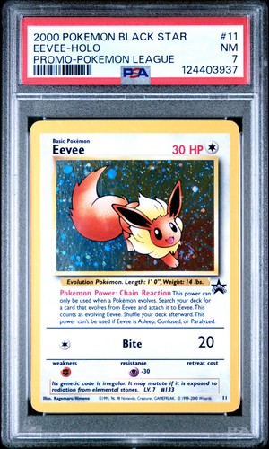 2000 POKEMON WIZARDS OF THE COAST BLACK STAR PROMOS #11 EEVEE PSA 7