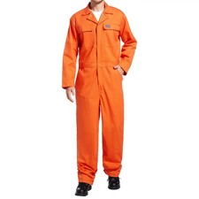 HISEA Men's Long Sleeve Coverall Workwear Jumpsuit Boilersuit Anti-Stain Size: M
