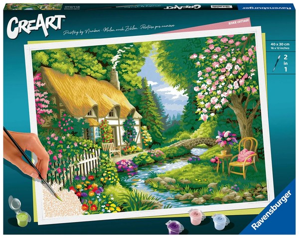Ravensburger Creart - Malen Nach Zahlen 20154 - River Cottage - Ab 14 Jahren-image