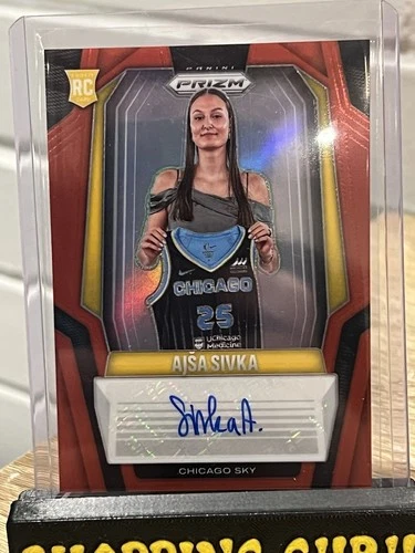 2025 WNBA Panini Prizm Ajsa Sivka TRUE RED PARALLEL Rookie Auto Card /99