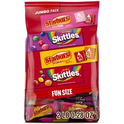 Skittles, Starburst Fun Size Chewy Candy Assorted Variety, Individually Wrapp...
