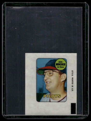 Don Mincher 1969 Topps Decals card