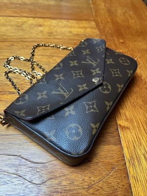 Louis Vuitton Félicie Pochette Monogram Canvas Chain Crossbody Shoulder Bag