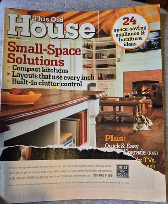 #ad This Old House Magazine March 2008 Small Space Solutions Compact Kitchens $5.99
