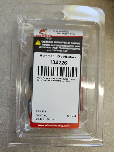 All Balls Racing Carburetor Rebuild Kit For Yamaha YFM250B Bruin 05 06