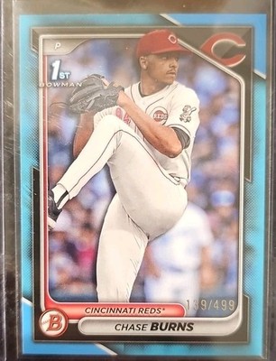 CHASE BURNS - 2024 Bowman Draft - Sky Blue Paper 139/499