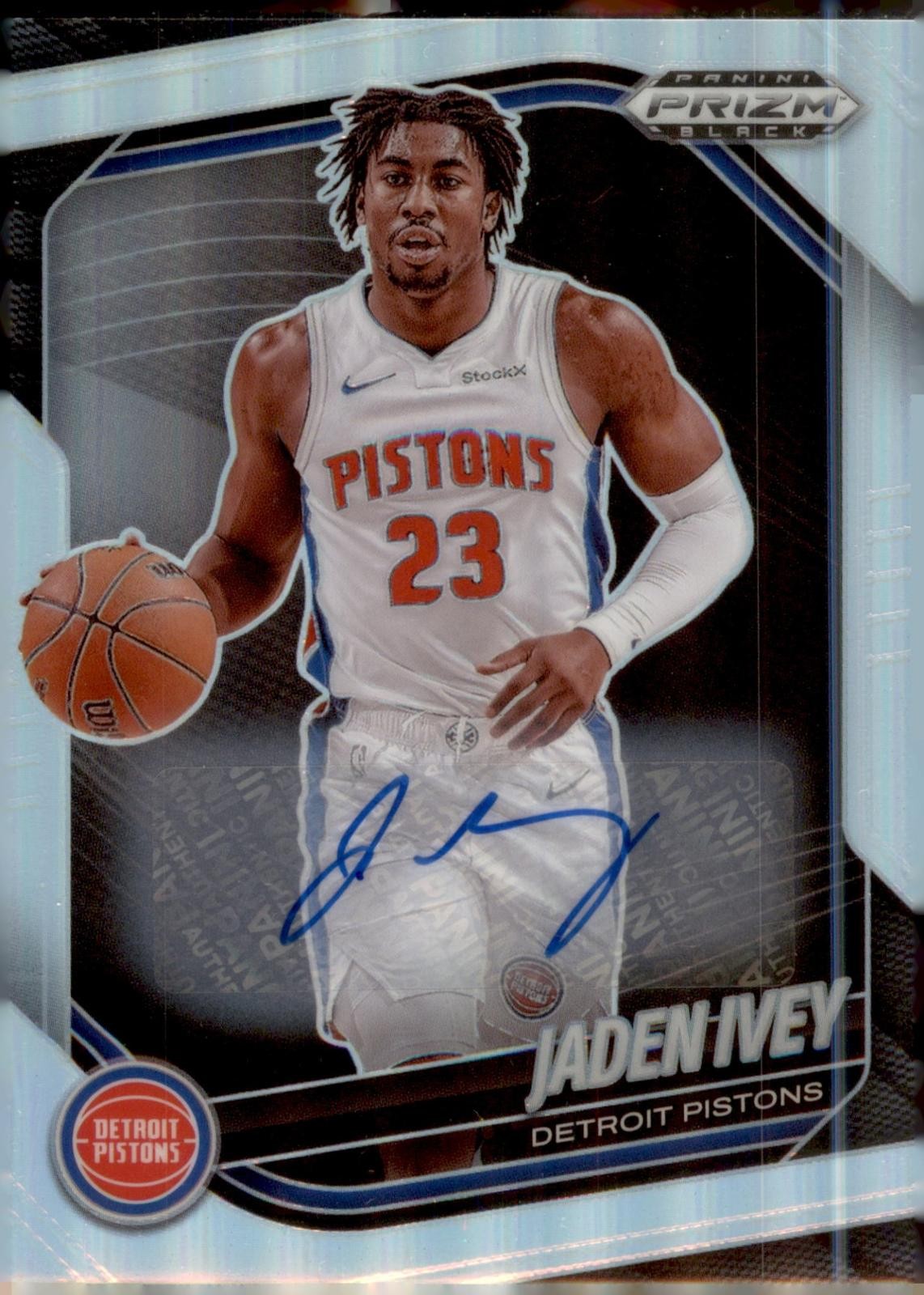 2024-25 Panini Prizm Black #69 Jaden Ivey Base Autographs Silver Prizm
