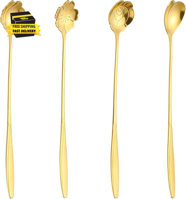 7 Inch Flower Spoon Coffee Teaspoon Set      