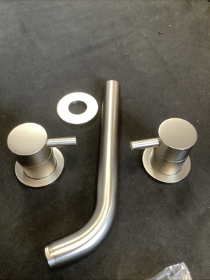 Graff Wall Mounted Bathroom Faucet. Satin Nickel. G-6130-LM37W-SN-T G2