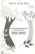 Blowin' In The Wind Sheet Music SATB Chorus Piano 1962 Bob Dylan Joe Fortune