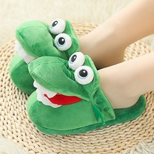 Funny Plush Animal Slippers Moving Mouth Winter House Shoes Free Shipping