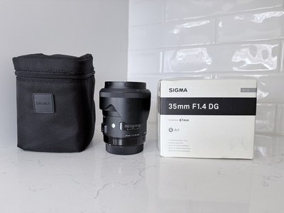 Sigma 35mm f/1.4 DG HSM Art Lens   Fast Prime   Excellent Condition CANON