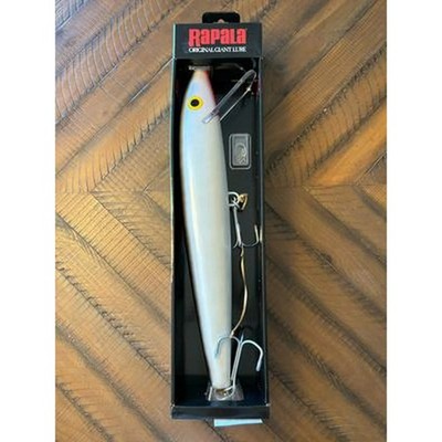 Rapala 24.5 Inch Giant Minnow Lure Fisherman Gift Easy-to-Hang Décor Silver Blac
