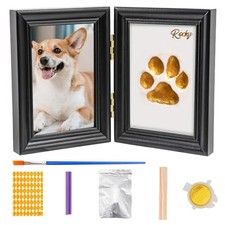 Avont Paw Print Kit, Pet Memorial Keepsake with Frame Black