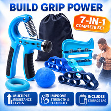 Grip Strength Trainer Kit 7PCS Hand Gripper Finger Exerciser Forearm Trainer Set